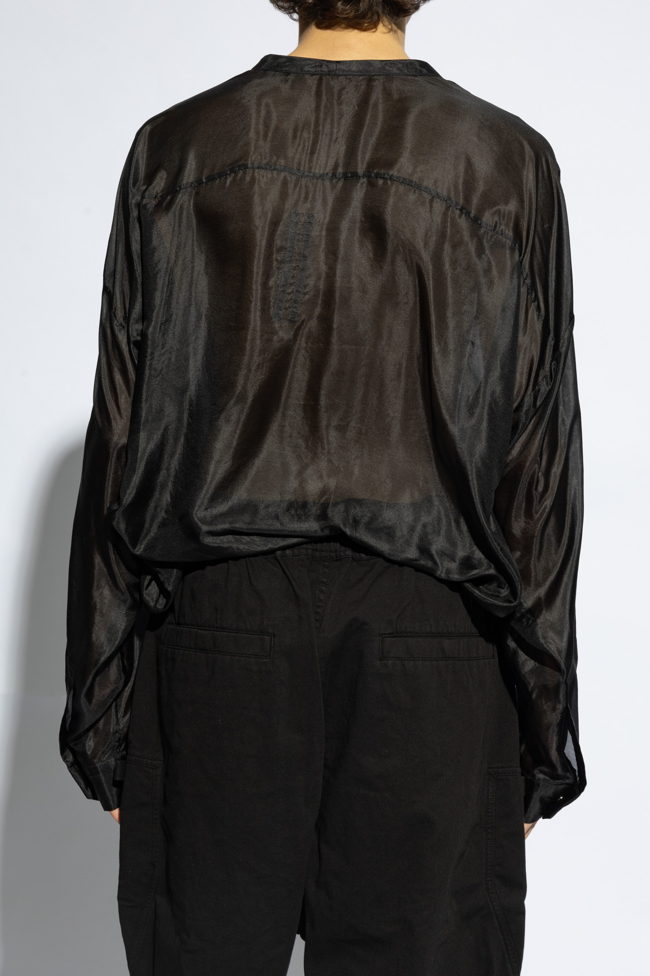 Black 'Lido Larry' silk shirt Rick Owens